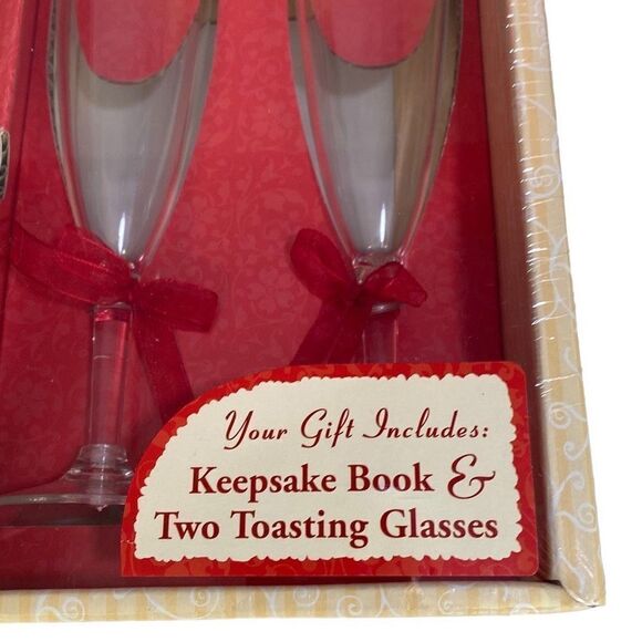 New Valentine’s Boxed Gift Set With For My Wife Keepsake Book and Two Toasting G - Picture 5 of 6